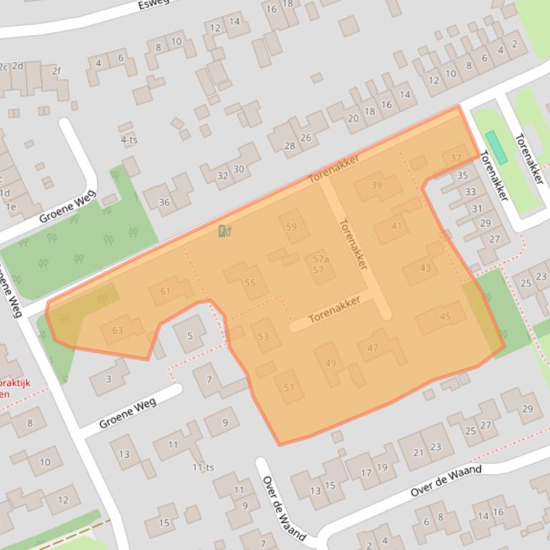 Kaart van postcodegebied 7963CB.