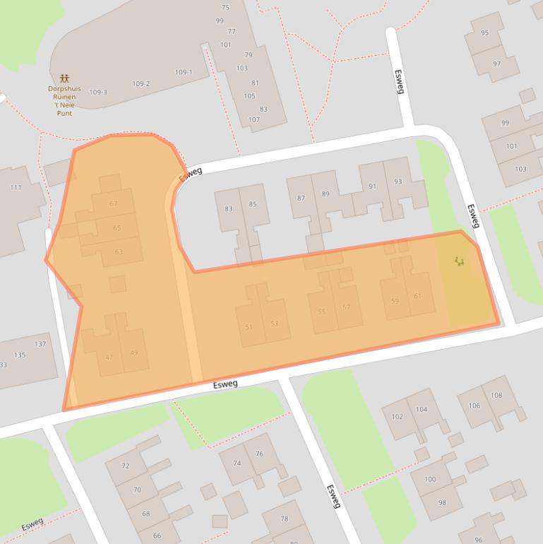 Kaart van postcodegebied 7963CE.