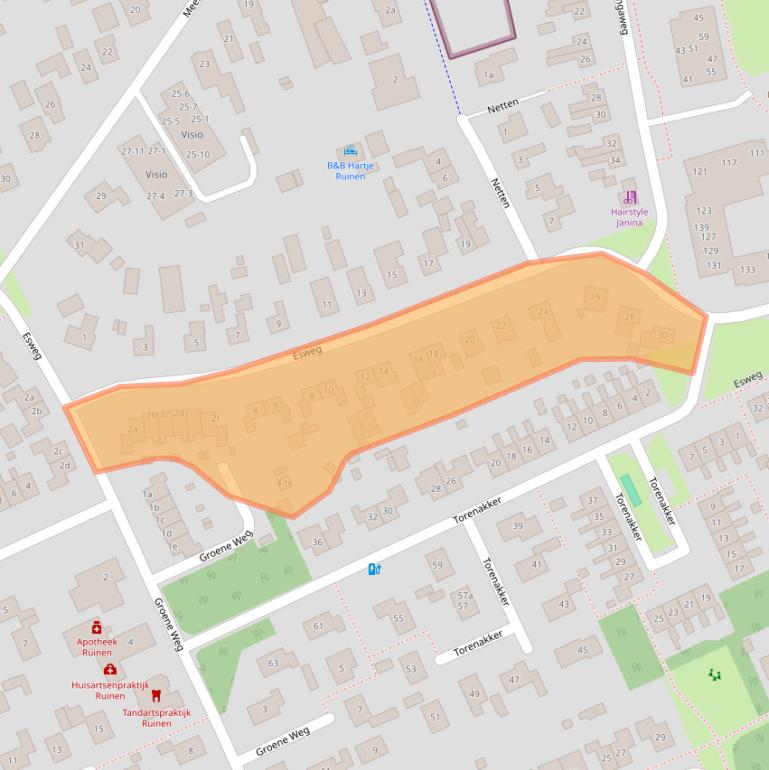 Kaart van postcodegebied 7963CH.