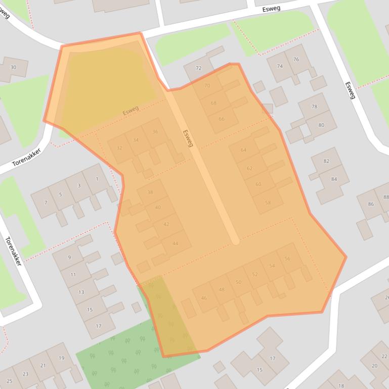 Kaart van postcodegebied 7963CJ.