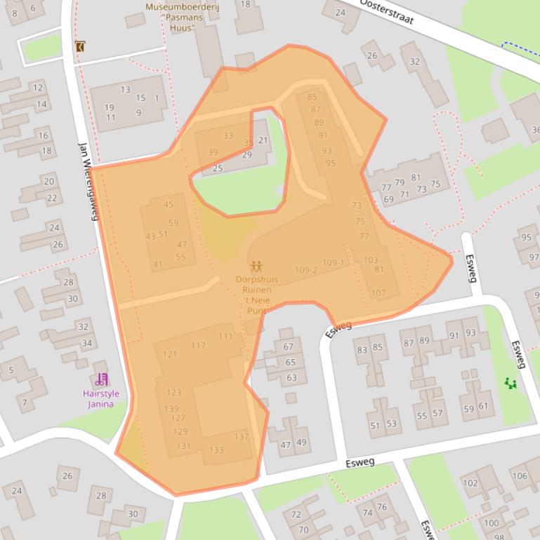 Kaart van postcodegebied 7963CM.