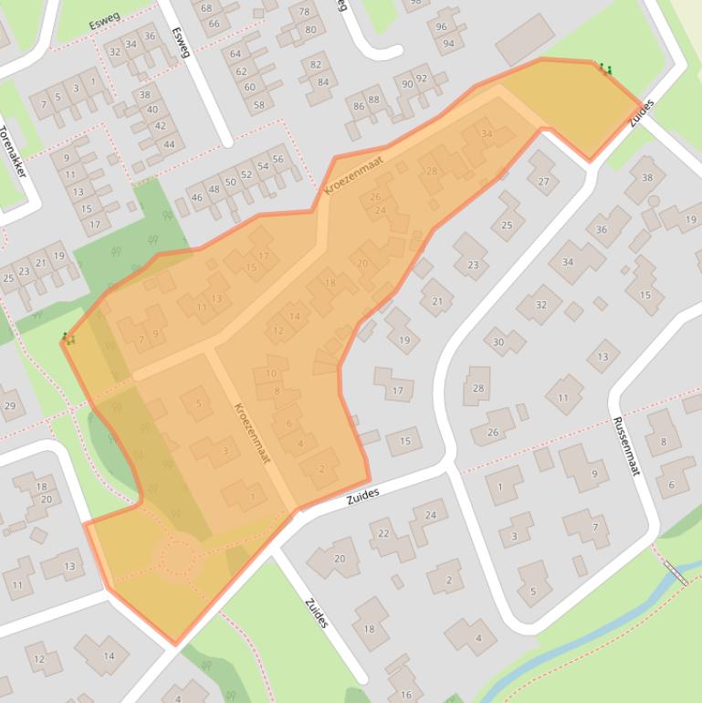 Kaart van postcodegebied 7963CW.