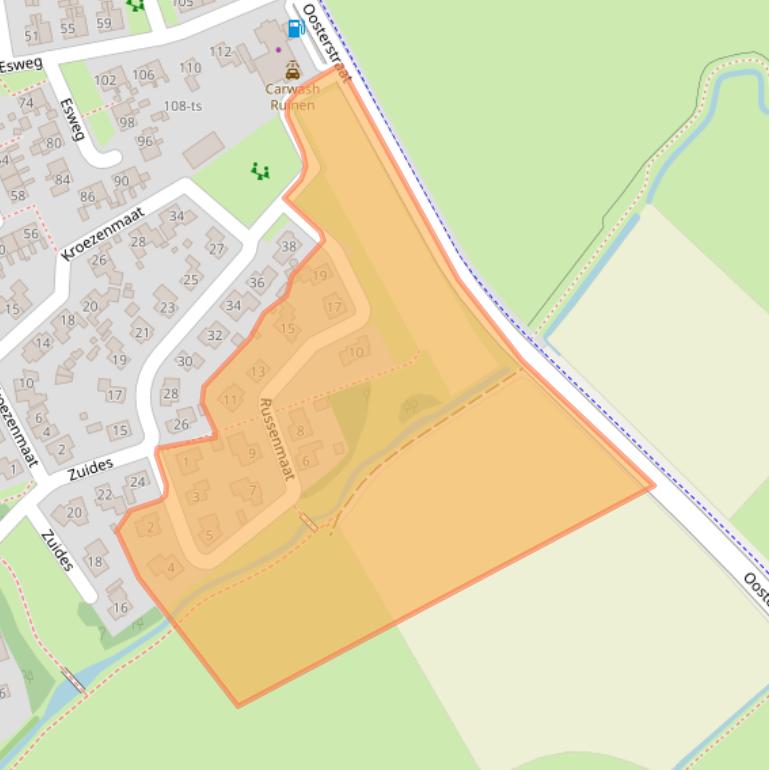 Kaart van postcodegebied 7963CX.