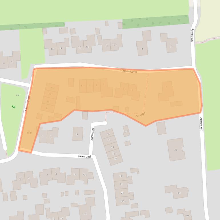 Kaart van postcodegebied 7963DC.