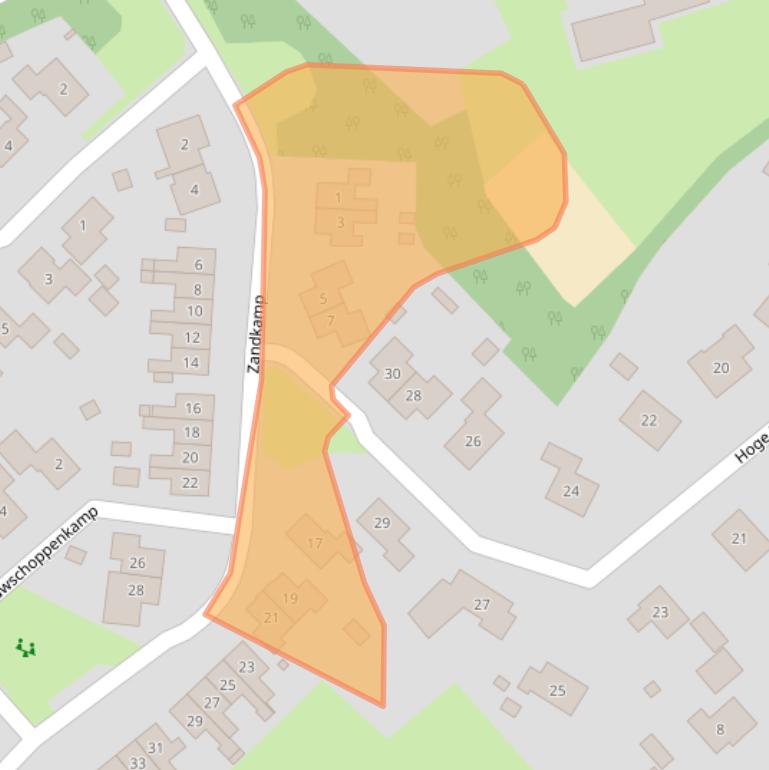 Kaart van postcodegebied 7963ED.