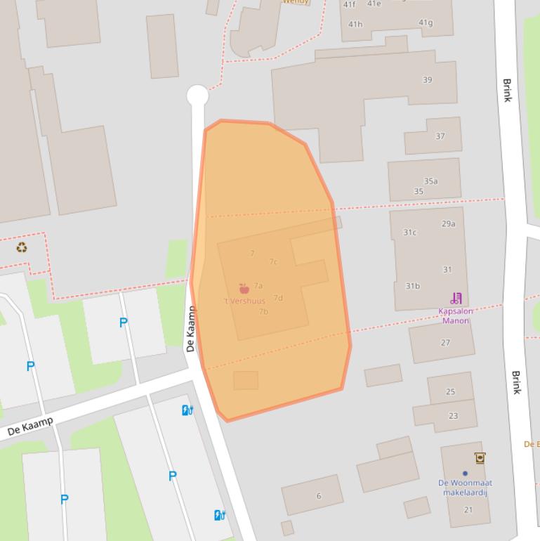 Kaart van postcodegebied 7963HA.