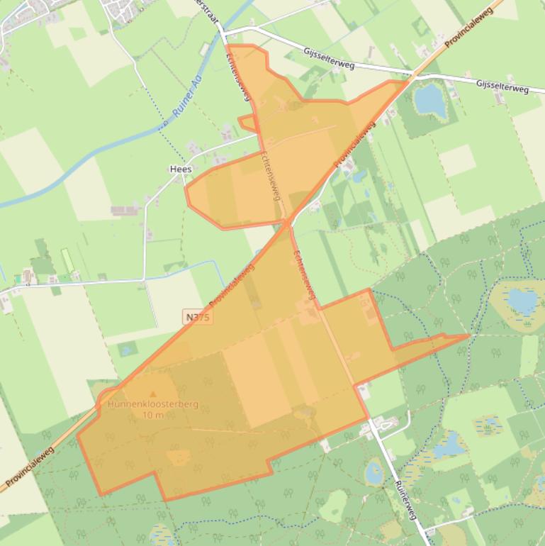 Kaart van postcodegebied 7963PC.