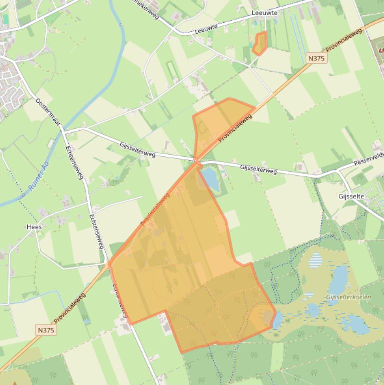 Kaart van postcodegebied 7963PD.