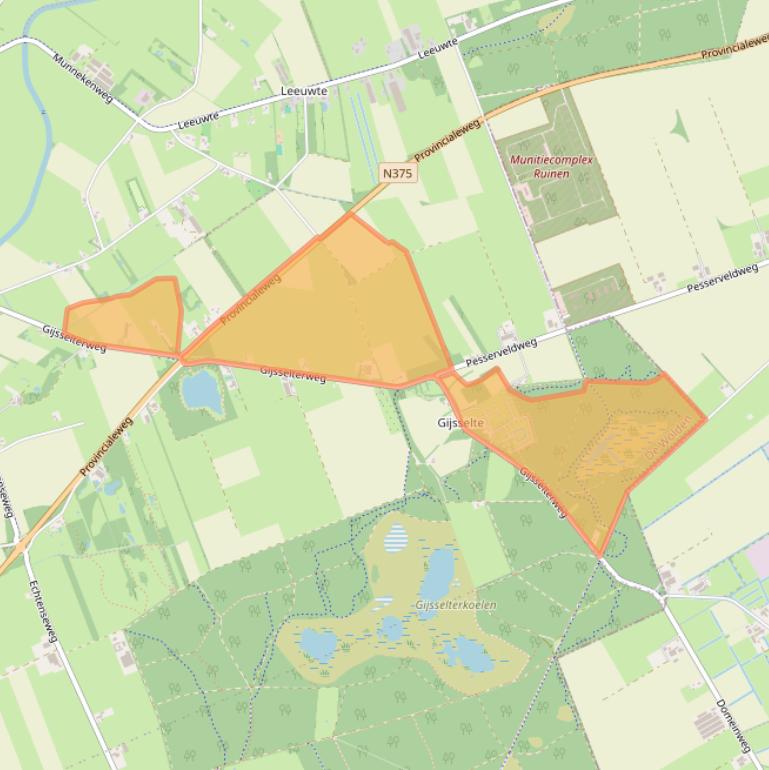 Kaart van postcodegebied 7963PE.