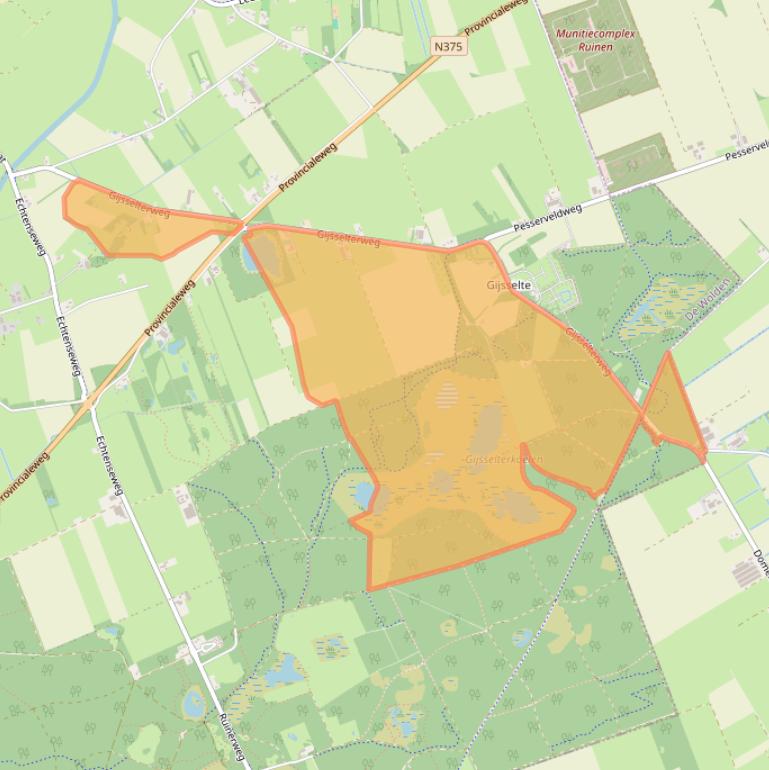 Kaart van postcodegebied 7963PG.