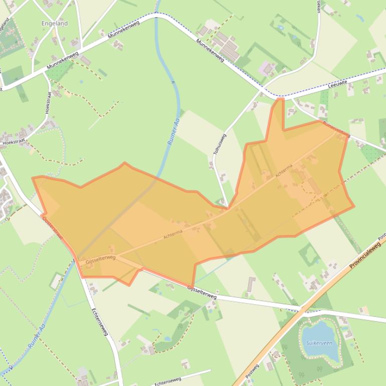 Kaart van postcodegebied 7963PM.