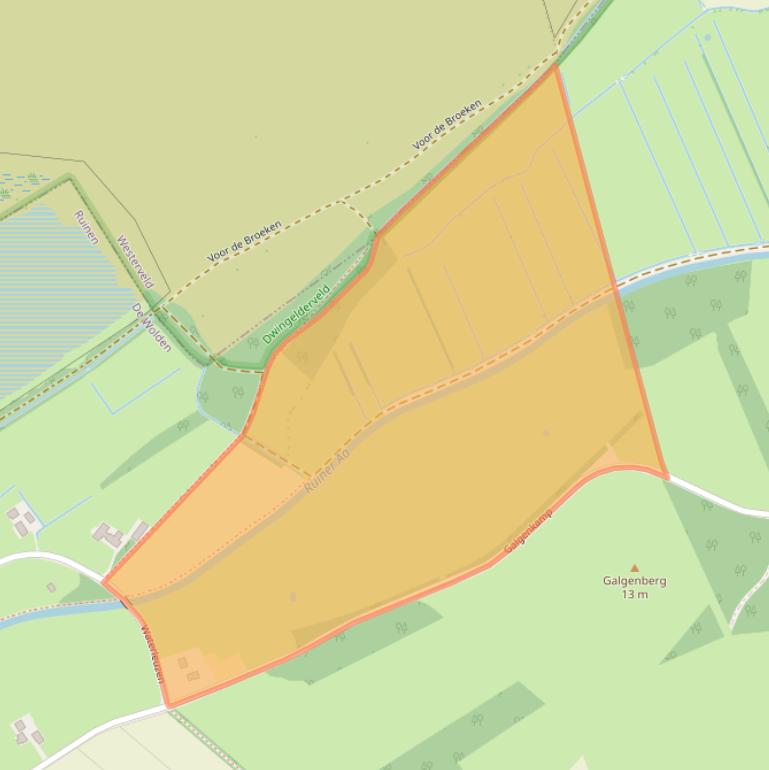 Kaart van postcodegebied 7963PR.