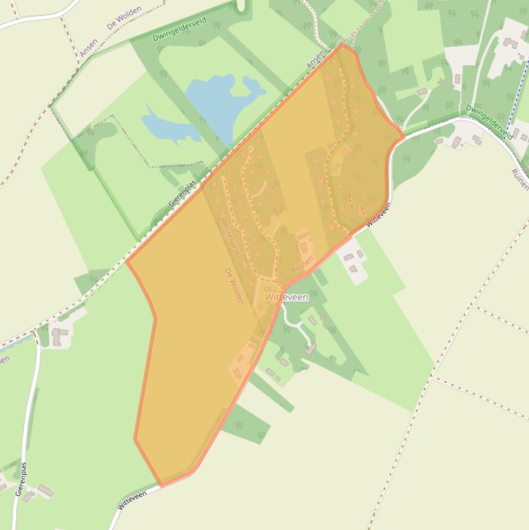 Kaart van postcodegebied 7963RC.