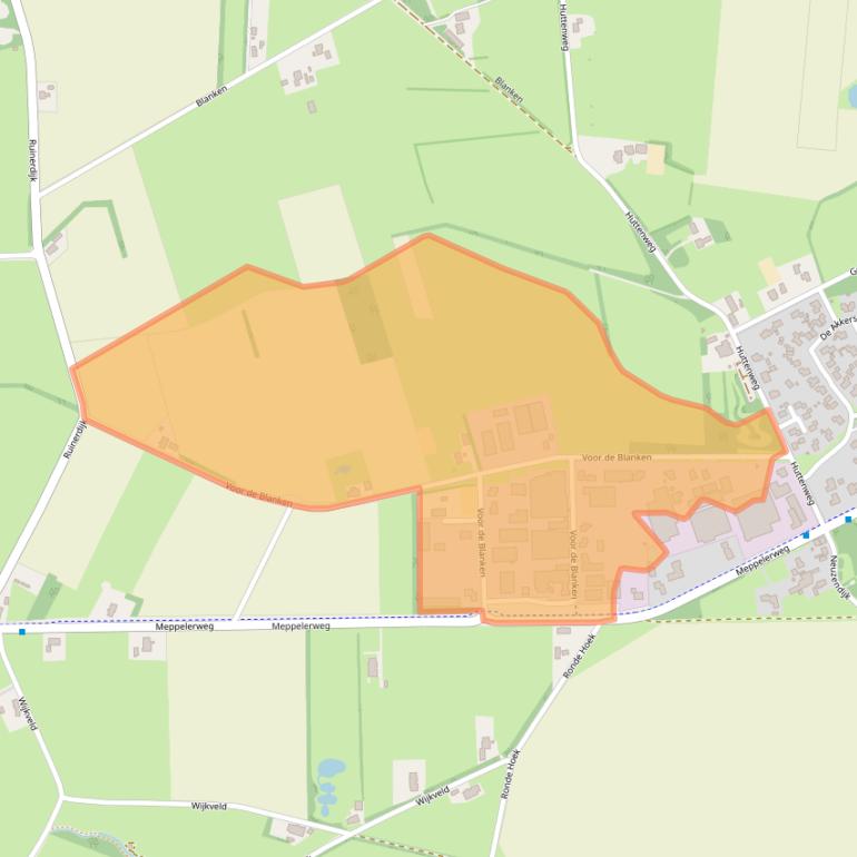 Kaart van postcodegebied 7963RP.