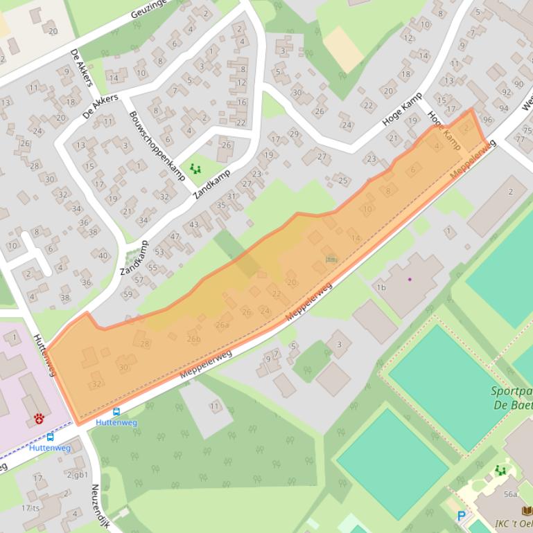 Kaart van postcodegebied 7963RW.