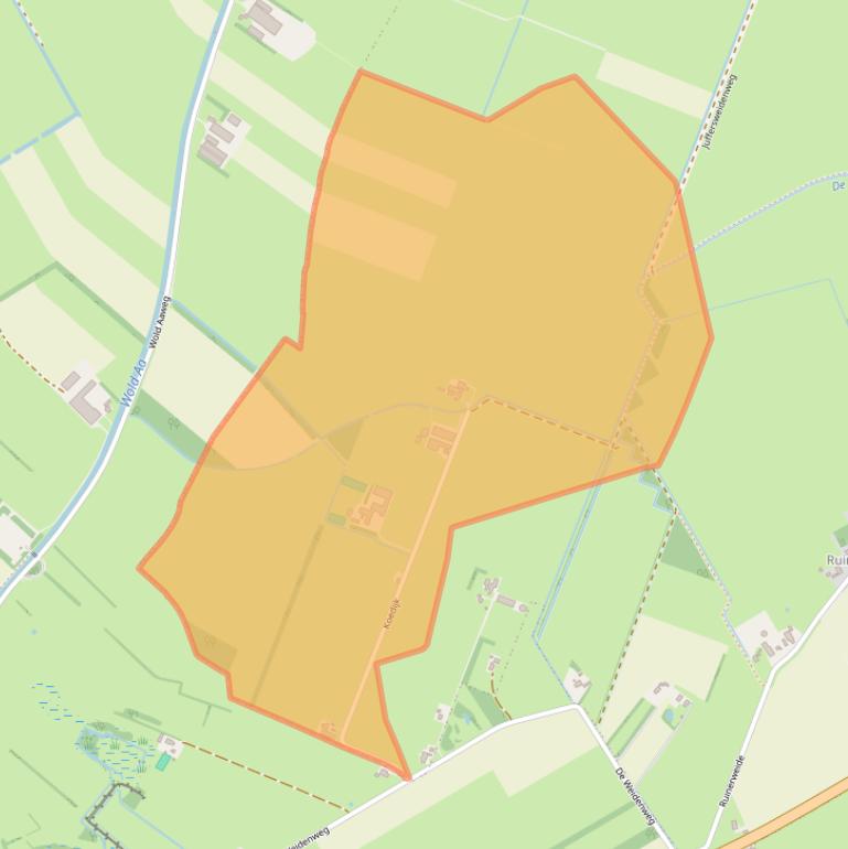 Kaart van postcodegebied 7963SM.