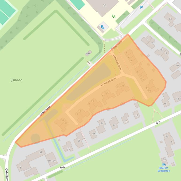 Kaart van postcodegebied 7963SR.