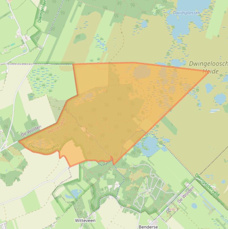 Kaart van postcodegebied 7964KE.