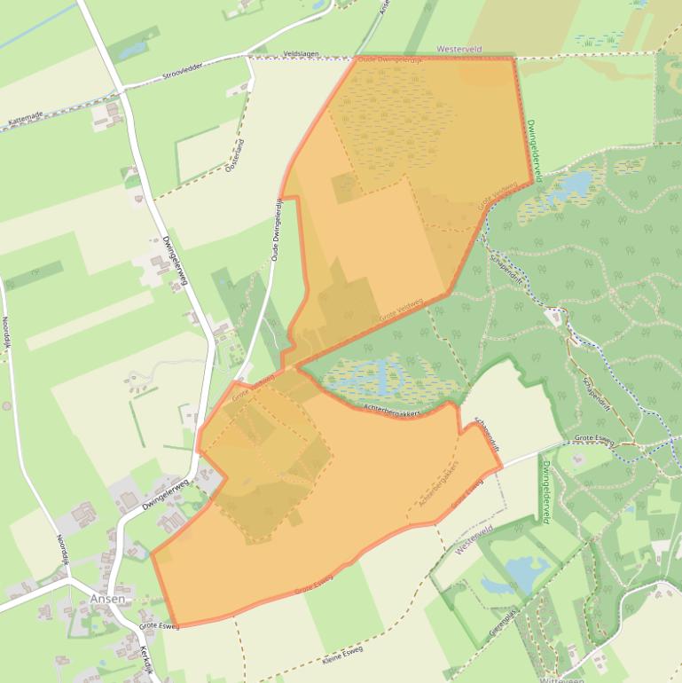 Kaart van postcodegebied 7964KG.