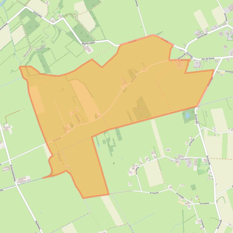 Kaart van postcodegebied 7964KS.