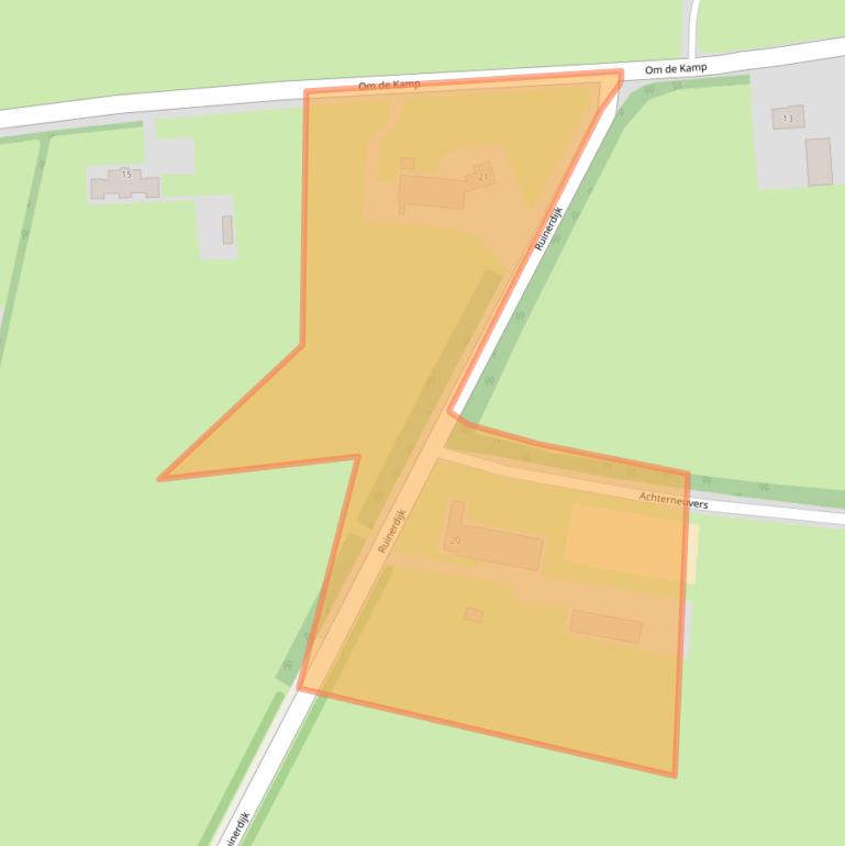 Kaart van postcodegebied 7964KW.