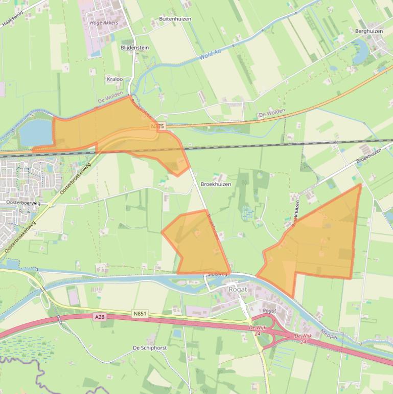 Kaart van postcodegebied 7965AB.