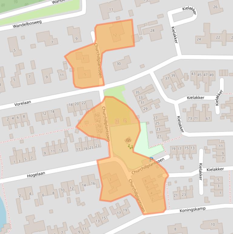 Kaart van postcodegebied 7971AJ.