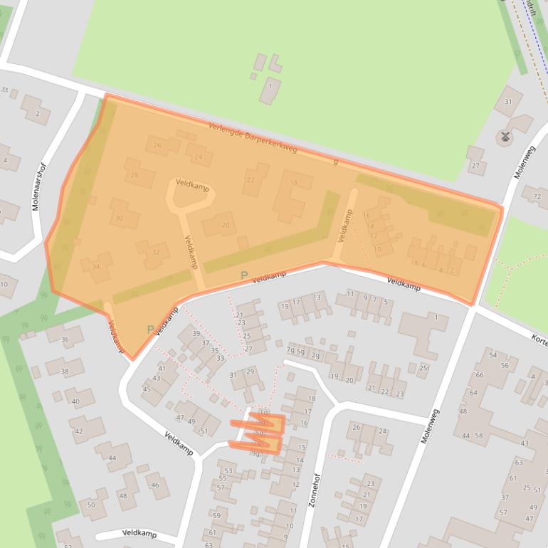 Kaart van postcodegebied 7971BE.