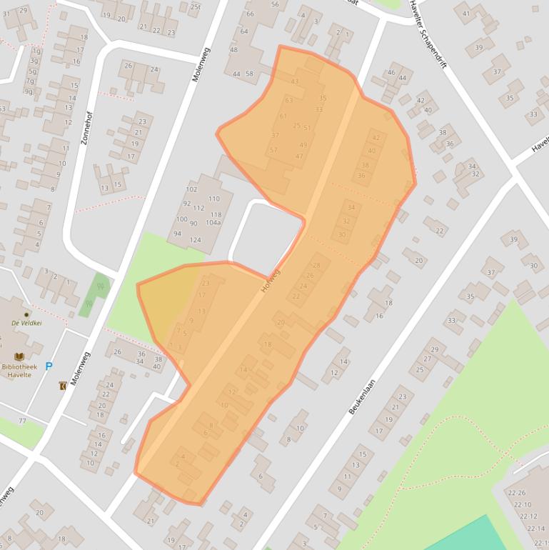 Kaart van postcodegebied 7971BK.