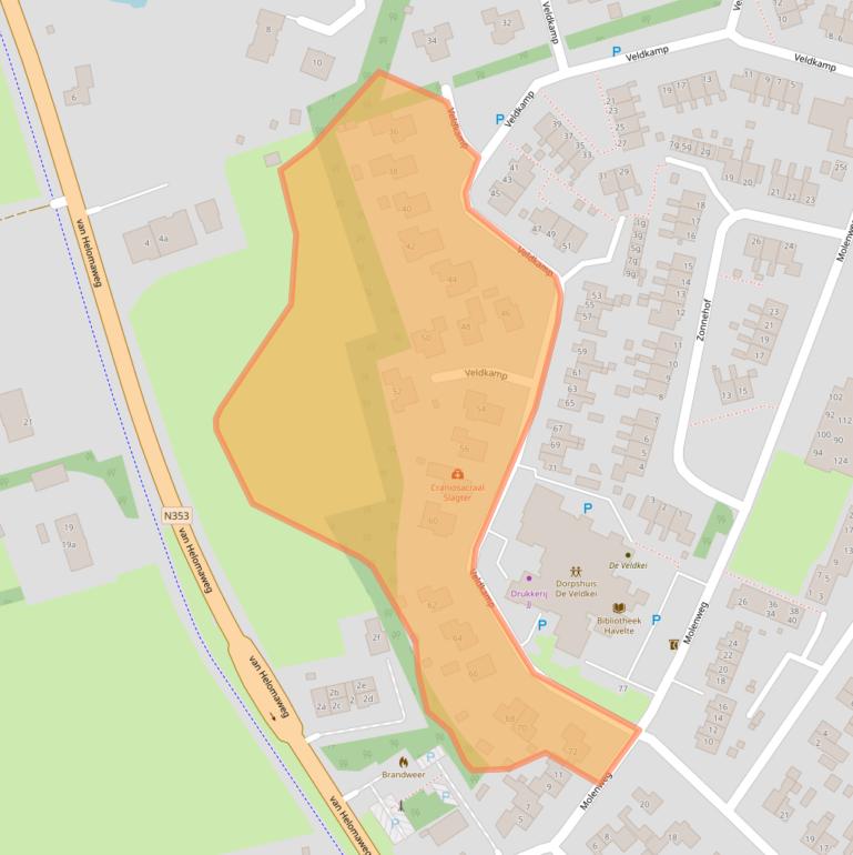 Kaart van postcodegebied 7971BW.