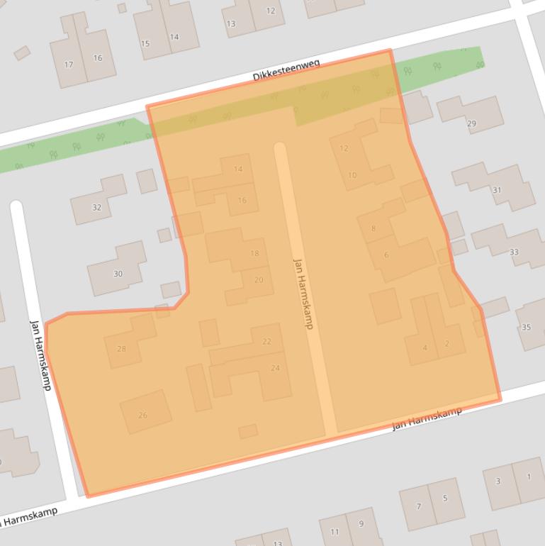 Kaart van postcodegebied 7971CE.