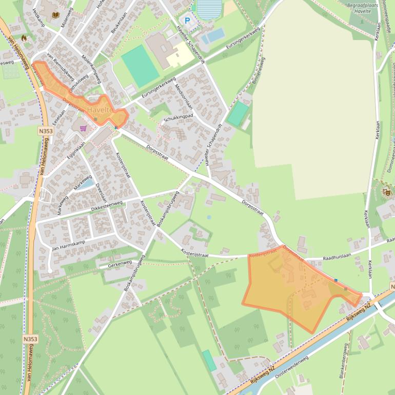 Kaart van postcodegebied 7971CR.