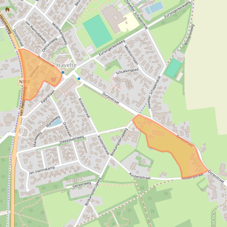 Kaart van postcodegebied 7971CS.