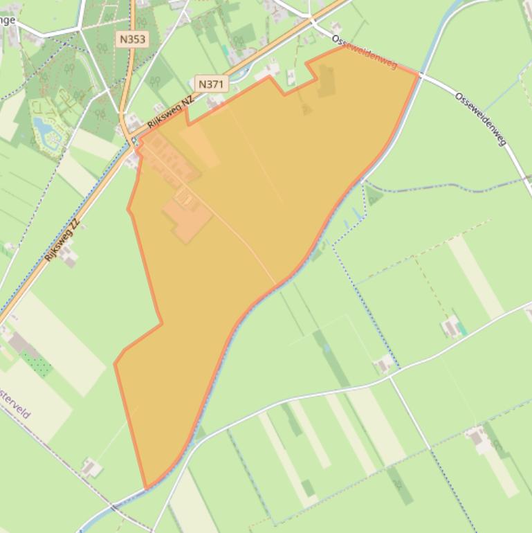 Kaart van postcodegebied 7971PA.