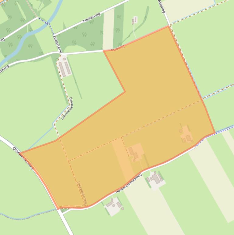 Kaart van postcodegebied 7971PR.