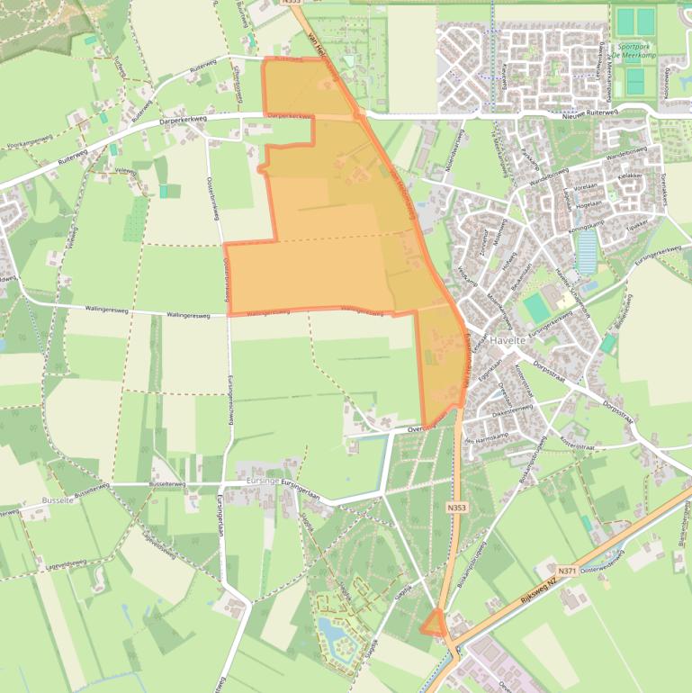 Kaart van postcodegebied 7971PW.