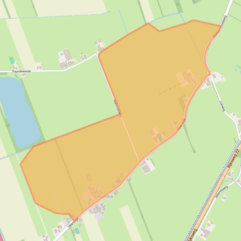 Kaart van postcodegebied 7971RN.