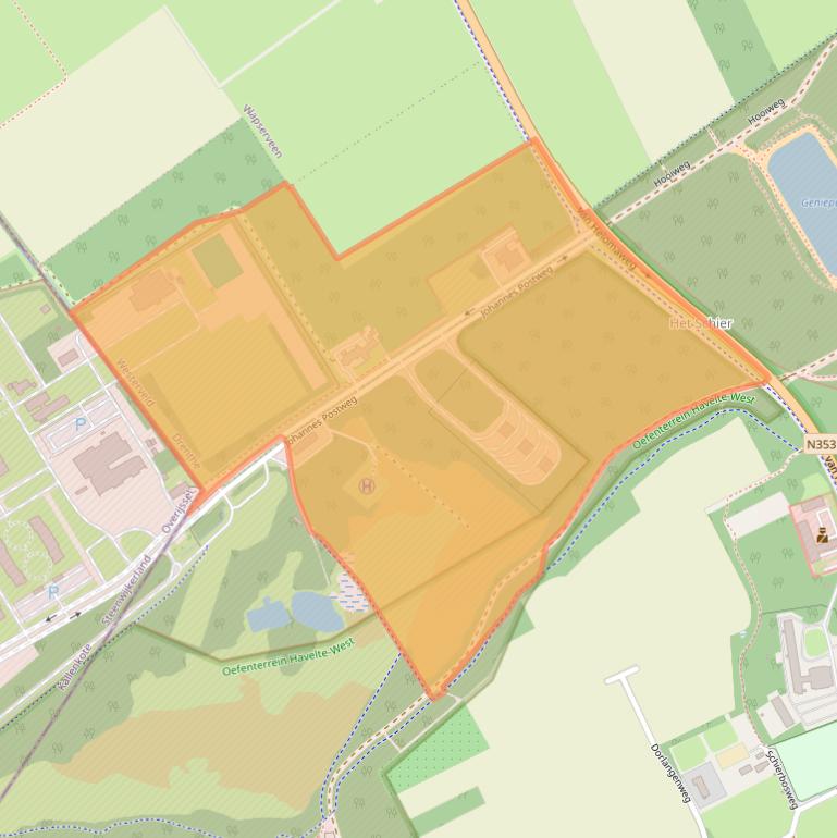 Kaart van postcodegebied 7973JB.