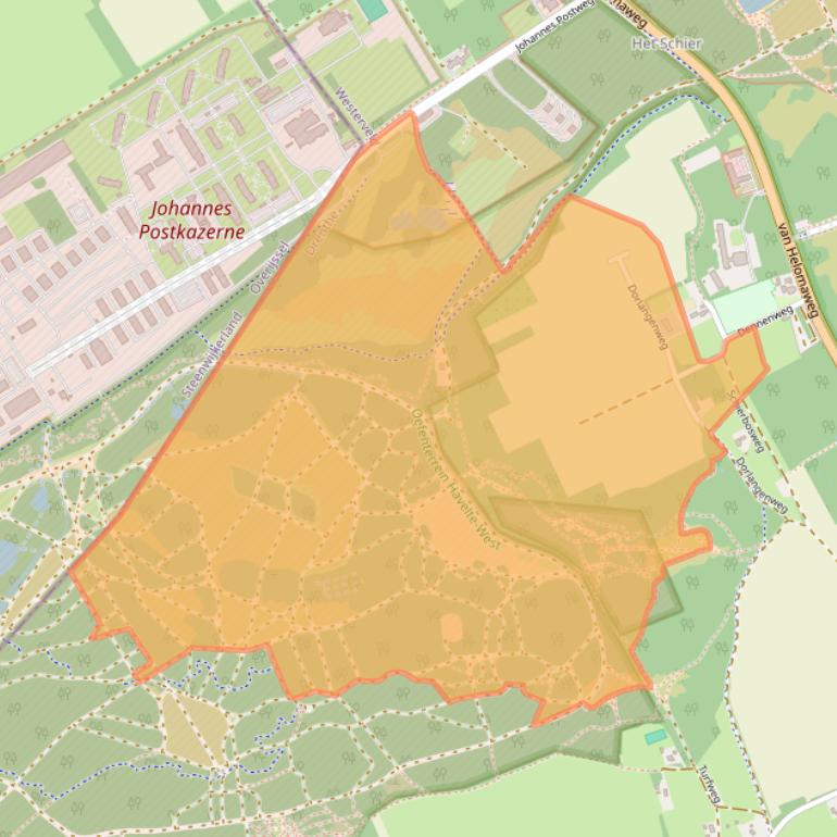 Kaart van postcodegebied 7973JE.