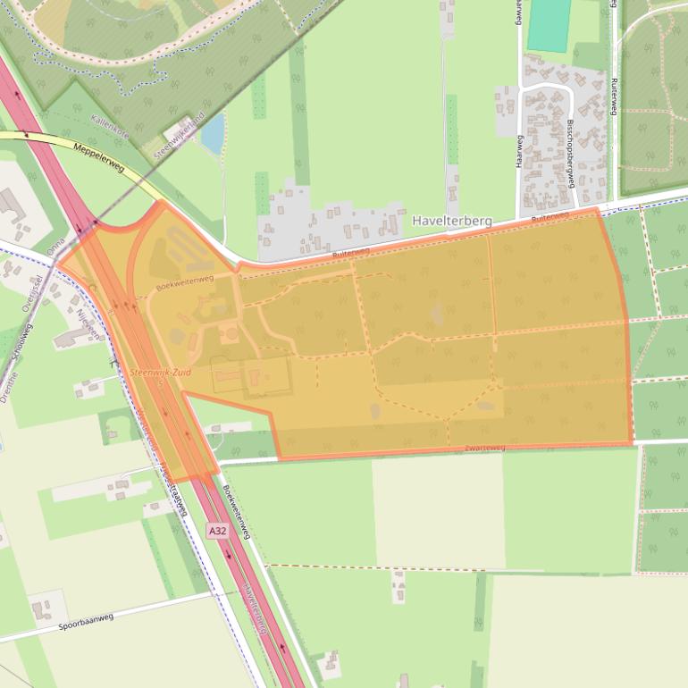 Kaart van postcodegebied 7974HB.