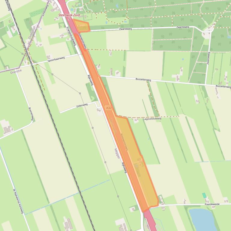 Kaart van postcodegebied 7974HL.