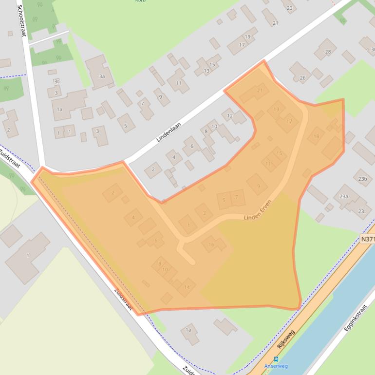 Kaart van postcodegebied 7975AV.