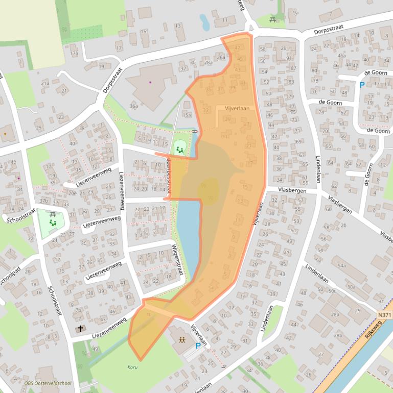 Kaart van postcodegebied 7975BW.