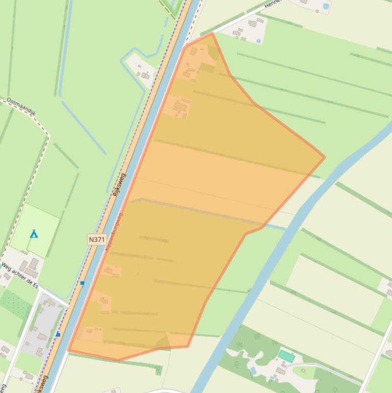 Kaart van postcodegebied 7975PP.