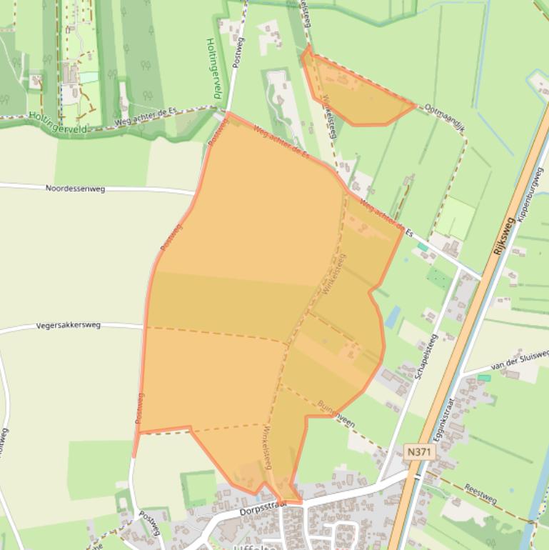 Kaart van postcodegebied 7975PV.
