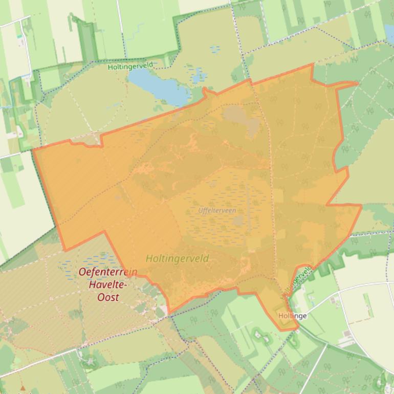 Kaart van postcodegebied 7975RD.