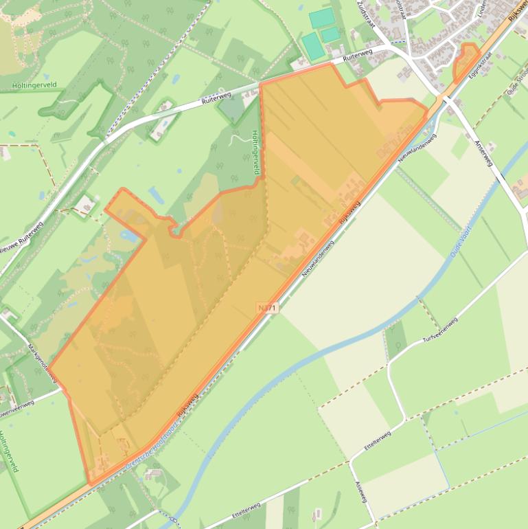 Kaart van postcodegebied 7975RS.