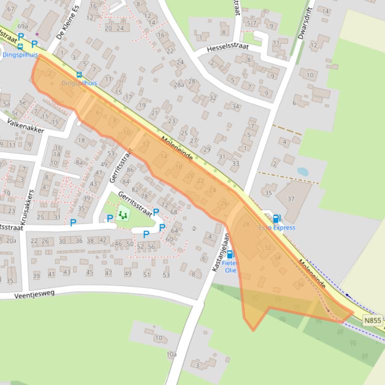 Kaart van postcodegebied 7981AK.