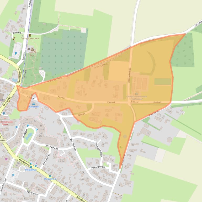 Kaart van postcodegebied 7981AN.