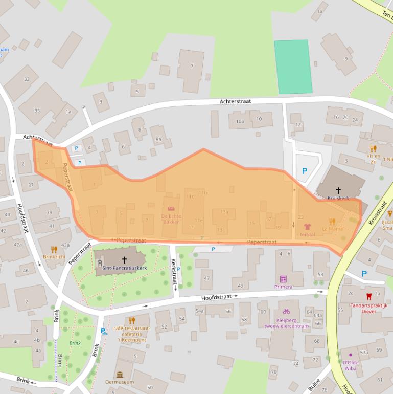 Kaart van postcodegebied 7981AT.